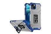 Mobil - Covers & Cases - Hurtel Crystal Ring Case Kickstand Tough Rugged Cover for iPhone 13 Mini Blue - 5907769330889
