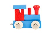 Trælegetøj - Small Foot - Wooden Letter Train Locomotive Red/Blue - 12 - 10349-display12