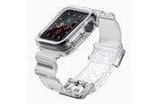 Smartwatch - Tilbehør - Hurtel Silicone Band Strap Bracelet Case Strap Light Set for Apple Watch 38mm - Black - 5907769331800