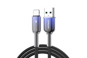 USB kabel - Joyroom S-A42 Crystal-Clear Series 3A USB-A - Lightning cable 1.2m - black - S-A42_AL_B