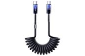 USB kabel - Joyroom S-A43 Crystal-Clear Series 60W USB-C - USB-C spiral cable 1.5m - black - S-A43_CC