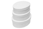 Kreativitet & Hobbyartikler - Colorations - Papier-mache Boxes Oval 3 pcs. - 46EN25