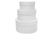 Kreativitet & Hobbyartikler - Colorations - Papier-mache Boxes Round 3 pcs. - 46EN24