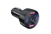 Mobil - Adaptere & Opladere - Wozinsky WLS-04 Car Charger 60W 2xUSB-C 2xUSB-A - Black - 5907769385063