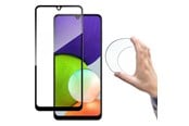 Mobil - Beskyttelsesglas - Wozinsky Full Cover Flexi Nano Glass Film Tempered Glass with Frame Samsung Galaxy A22 4G Black - 9111201943599