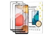 Mobil - Beskyttelsesglas - Wozinsky Set 2x Super Durable Full Glue Tempered Glass Full Screen Protector with Frame Case Friendly Samsung Galaxy A42 5G Black - 9145576216743