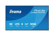 Infoskærme & Digital Skiltning - iiyama ProLite LH8675UHS-B2AG 86" Class (85.6" viewable) LED-backlit LCD display - 4K - for digital signage - LH8675UHS-B2AG