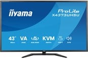 Skærm - 43" iiyama ProLite X4373UHSU - 3840x2160 (4K) - 120Hz - IPS - 95W USB-C - KVM switch - X4373UHSU-B2