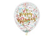 Legetøj - Haza Witbaard Confetti Balloons Happy Birthday 6 pcs. - U58225
