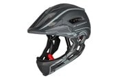 Cykellygter - Wozinsky Fullface Children's Bicycle Helmet with USB Rear Light 52-56 cm - Grey - 5907769381010