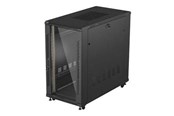 Rack skabe - Lanberg FF01 series - rack - 600 x 1200 flat pack with glass door - 22U - FF01-6222-12B