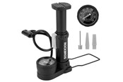 Cykeltilbehør - Rockbros 42610002001 floor bicycle pump with pressure gauge - black - 42610002001