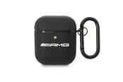 Mobil - Covers & Cases - Mercedes AMG Leather Big Logo AirPods Case - Black - 3666339069261