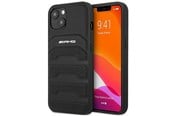 Mobil - Covers & Cases - Mercedes AMG Leather Debossed Lines Case for iPhone 14 Plus - Black - 3666339071394
