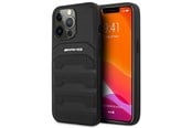 Mobil - Covers & Cases - Mercedes AMG Leather Debossed Lines Case for iPhone 14 Pro - Black - 3666339071400