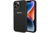 Mobil - Covers & Cases - Mercedes AMG Leather Curved Lines MagSafe Case for iPhone 14 Pro Max - Black - 3666339071974