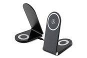 Mobil - Adaptere & Opladere - Mercedes  Silver Stars MagSafe Foldable Induction Charger 2in1 15W - Black - 3666339169848