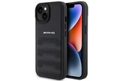Mobil - Covers & Cases - Mercedes AMG Leather Debossed Lines Case for iPhone 15 Plus - Black - 3666339170721