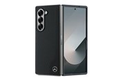 Mobil - Covers & Cases - Mercedes Leather Wood Imitation MagSafe Case for Samsung Galaxy Z Fold 6 - Black - 3666339323097