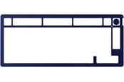 Tastatur - HyperX Alloy Rise 75 (75%) - Top Plate - Navy Blue - Gaming Tastatur - Uden Numpad - Blå - 85U15AA