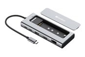 Dockingstation - Sandberg USB-C 6in1 Travel Dock SSD Case - 136-82