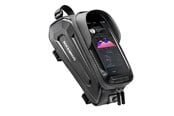 Mobil - Andet Tilbehør - Rockbros B68-1 frame-mounted bicycle bag with phone pocket - 1.7L - Black - Rockbros-B68-1