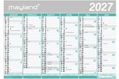 Kalender - Mayland Studie Kæmpekalender 2x6 mdr. papir rør 2026/2027 - 27807500