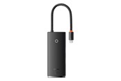 Dockingstation - Baseus Lite Series multifunctional HUB USB Type C - 2 x USB 3.0 / USB Type C PD / HDMI 1.4 / SD / TF black (WKQX050101) - 6932172606343