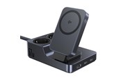Mobil - Adaptere & Opladere - Baseus NOMOS ND11 67W 6-in-1 Wireless Charging Station with Two AC Sockets - Black - E00078801123-00