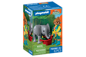 Figur - Playmobil Zoo: Elefantunge og zoologisk havepasser - 72092
