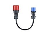 Elbil ladere - go-e Adapter Gemini flex 22 kW til CEE blå 16 A - CH-04-04