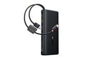 Powerbank - Baseus EnerFill FC41 20000mAh 100W Power Bank with Digital Display and Built-in Dual USB-C Cable - Black Powerbank - Sort - 20000 mAh - E0028N03