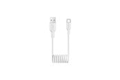 USB kabel - Puro 10W USB-A - USB-C 1m spiral cable - white - PUCAC10WSPWHI