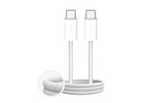 USB kabel - Puro  Fabrik 60W Braided Cable USB-C - USB-C 3m - White - PUCCC60WFABK43MTWHI