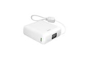 Powerbank - Puro 10000mAh 20W USB-C USB-A power bank with display and built-in USB-C cable - white Powerbank - Hvid - 10000 mAh - PUFCBB100P12WHI