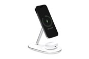 Mobil - Adaptere & Opladere - Puro 2in1 Charger  Mag Station Wireless Charging Station for Phone and Headphones - White - PUFCCSQIMAG5WHI