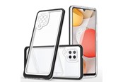 Mobil - Covers & Cases - Hurtel Clear 3in1 Case for Samsung Galaxy A42 5G Frame Gel Cover Black - 5907769338953