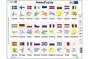 Puslespil - Larsen Puzzles Puzzle game MemoPuzzle. Name flag and capitals ten - 54 pieces Maxi (36.5x28.5 cm) Floor - GP2