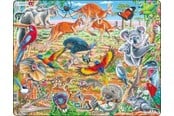 Puslespil - Larsen Puzzles Puzzle Australian animals - 60 pieces Maxi (36.5x28.5cm) Floor - FH45