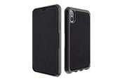 Mobil - Covers & Cases - ITSKINS HYBRID FOLIO cover for iPhone XS Max®. Black and red with recycled leather - APXP-HYBRF-BRRL