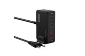 Mobil - Adaptere & Opladere - Wozinsky 240W GaN QC3 Charging Station - Black - 5907769385087
