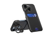 Mobil - Covers & Cases - Hurtel Leather Stand Case for Samsung Galaxy S23+ Card Wallet Cover with Stand Black - 5907769353468