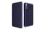 Mobil - Covers & Cases - ITSKINS HYBRID FOLIO cover for iPhone XS / X®. Navy blue with recycled leather - APHX-HYBRF-NBRL