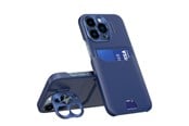 Mobil - Covers & Cases - Hurtel Leather Stand Case for Samsung Galaxy S23 Cover Card Wallet with Stand Blue - 5907769353482