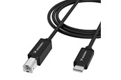 USB kabel - Wozinsky WKDDY1S USB-B - USB-C Cable 1m - Black - 5907769376658
