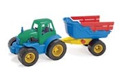 Udendørsleg - Dantoy Recycled Tractor with Trailer - 1435
