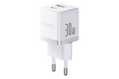 Mobil - Adaptere & Opladere - Baseus Palm 30W USB-C USB-A Wall Charger - White - P1011160A213-00