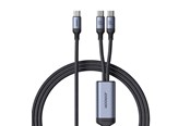 USB kabel - Joyroom Speedy Series S-A21 2in1 USB-C - USB-C / USB-C cable 100W 1.5m - black - 6941237100764