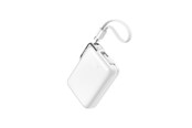 Powerbank - Joyroom JR-PBF27 Pro 10000mAh 30W Power Bank with Built-in USB-C Cable and Additional Bidirectional USB-C to Lightning Cable - White Powerbank - Hvid - 10000 mAh - JR-PBF27 Pro white