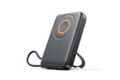 Powerbank - Joyroom JR-PBM02 Powerbank 22.5W 10000mAh 3in1 Magnetic Inductive Compatible with MagSafe with Built-in Cable - Black Powerbank - Sort - 10000 mAh - JR-PBM02
